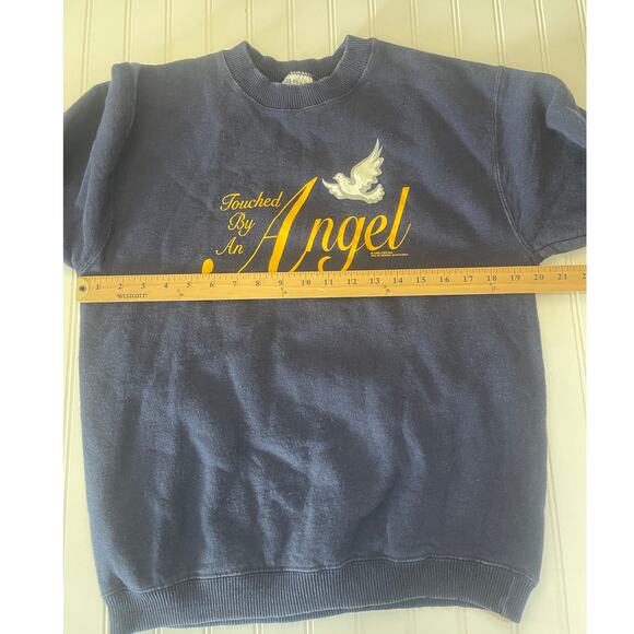 Vintage 90s Touched By An Angel Sweatshirt CBS TV Script Size Adult Medium - Picture 5 of 7
